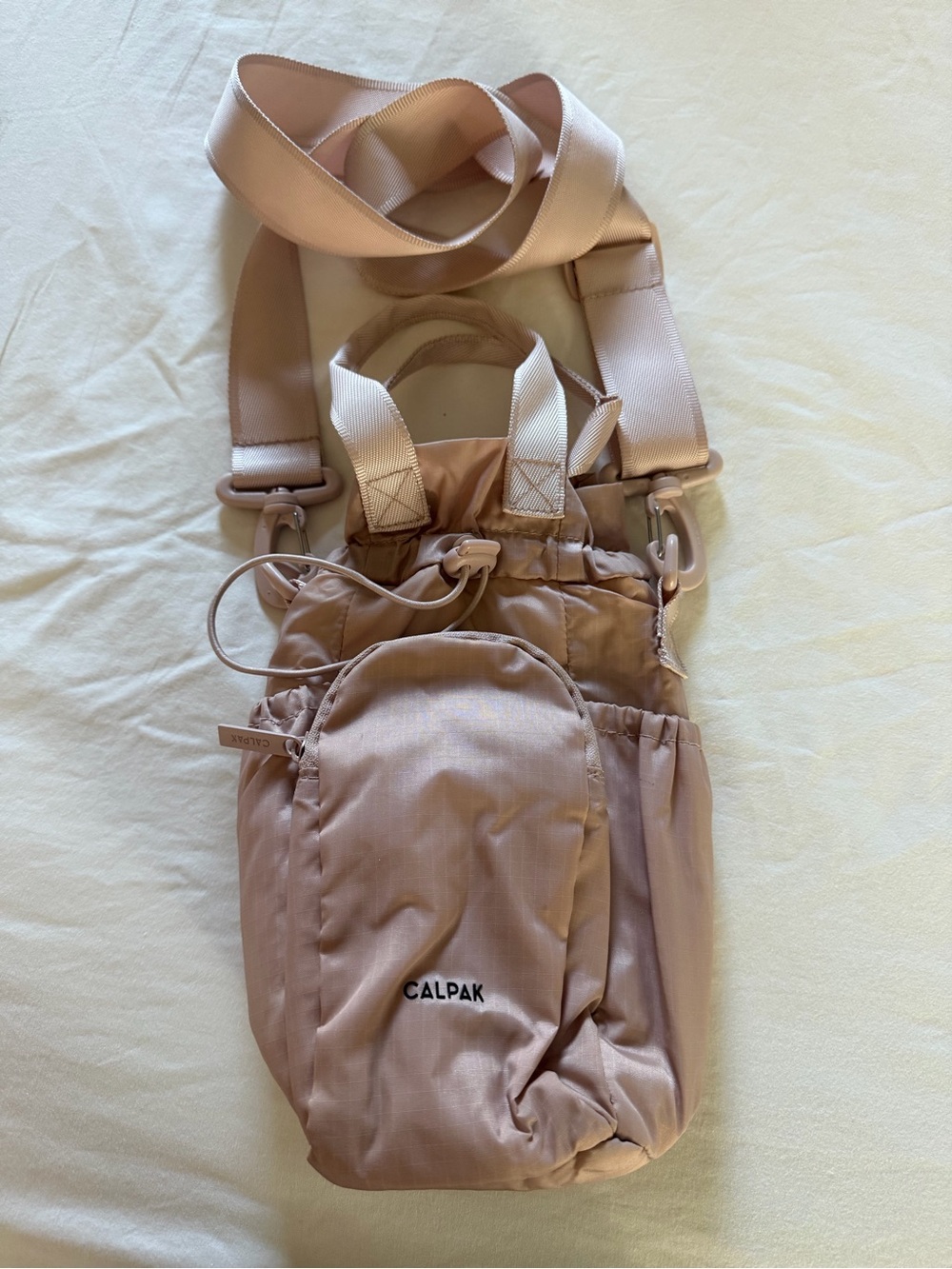 Calpak Blush Mini Drawstring Backpack Tote - Picture 3 of 3